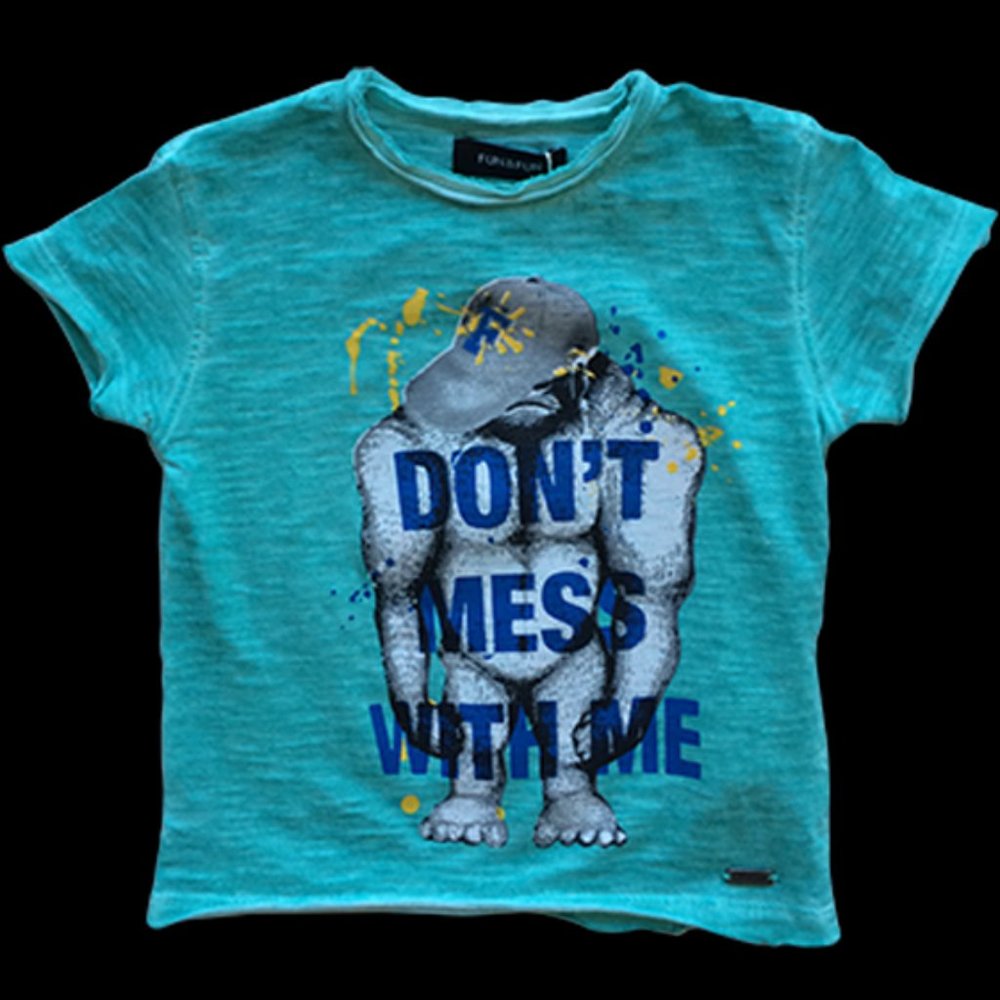 Fun & Fun Boy's Don't Mess With Me Tee Shirt Green